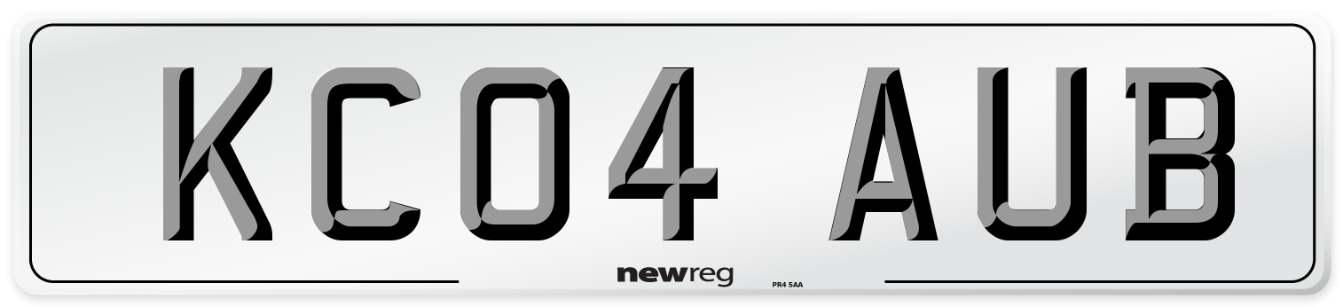 KC04 AUB Number Plate from New Reg